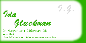 ida gluckman business card